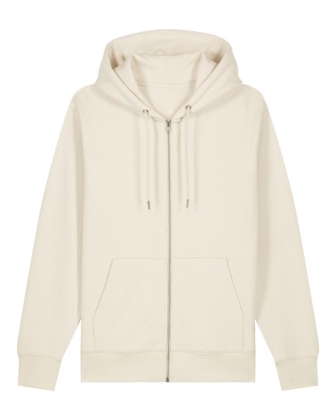 ZIPPER - unisex zip-thru hoodie - NATURAL RAW