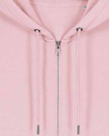 ZIPPER - unisex zip-thru hoodie - COTTON PINK