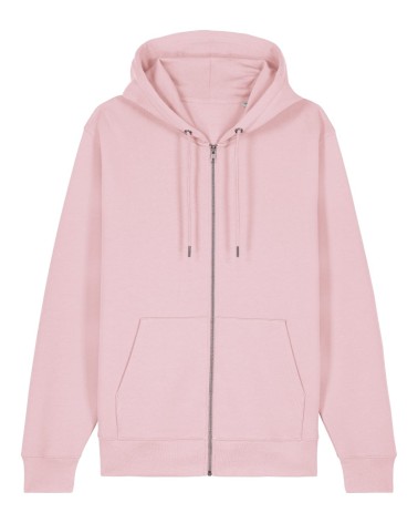 ZIPPER - unisex zip-thru hoodie - COTTON PINK