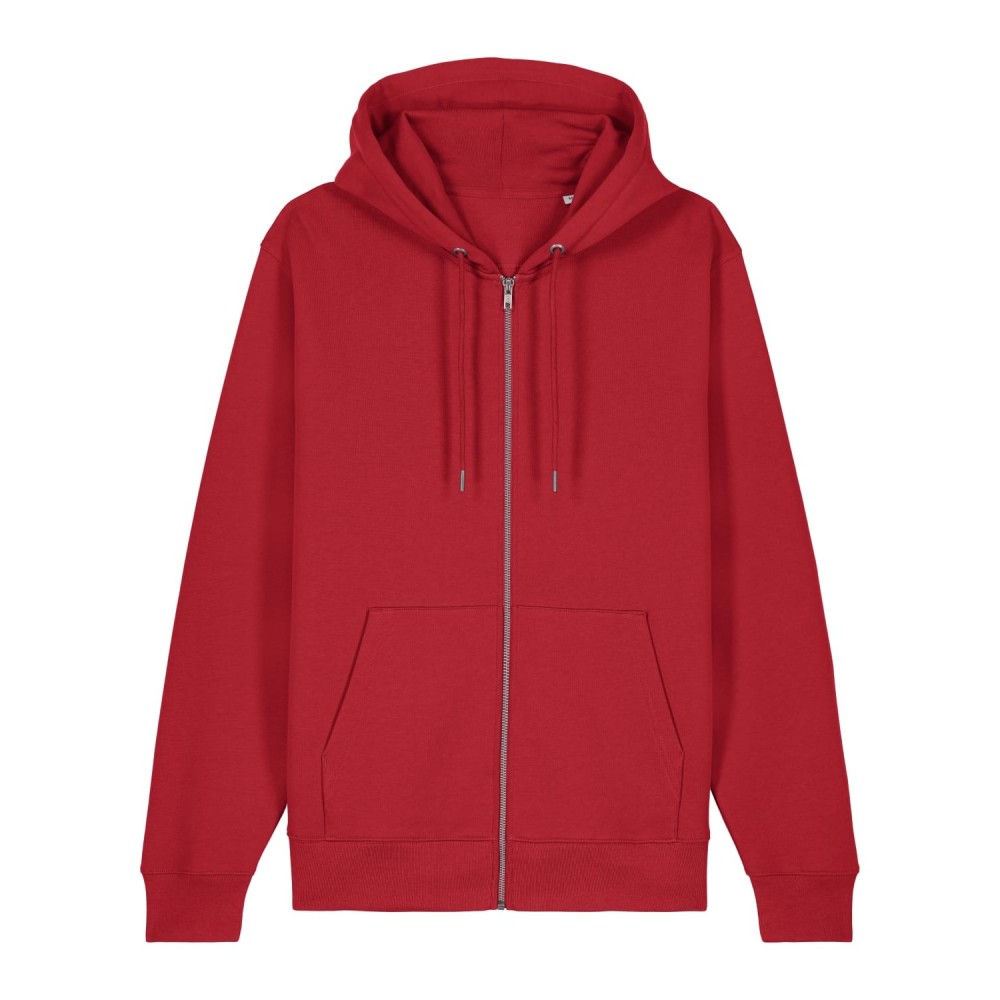ZIPPER - rozpinana bluza z kapturem unisex - CZERWONA