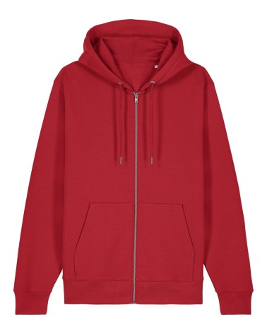 ZIPPER - unisex zip-thru hoodie - RED