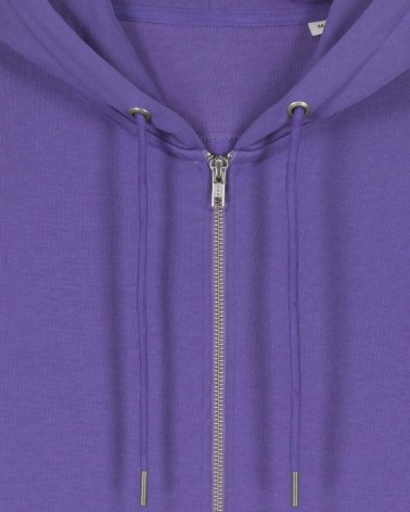 ZIPPER - unisex zip-thru hoodie - PURPLE