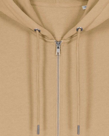 ZIPPER - rozpinana bluza z kapturem unisex - LATTE