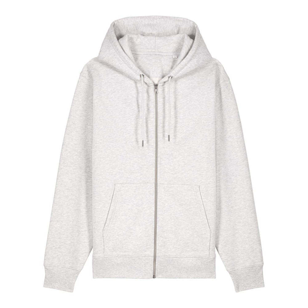 ZIPPER - rozpinana bluza z kapturem unisex - CHŁODNY SZARY MELANGE