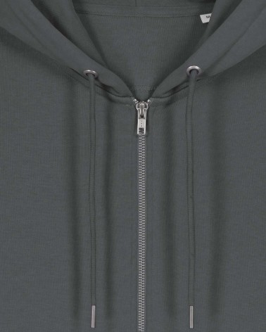 ZIPPER - unisex zip-thru hoodie - ANTRACITE