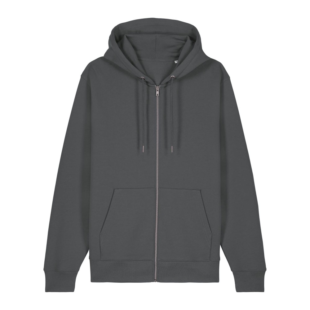 ZIPPER - unisex zip-thru hoodie - ANTRACITE