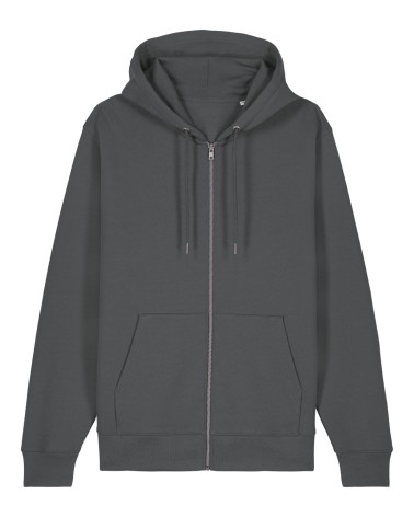 ZIPPER - unisex zip-thru hoodie - ANTRACITE