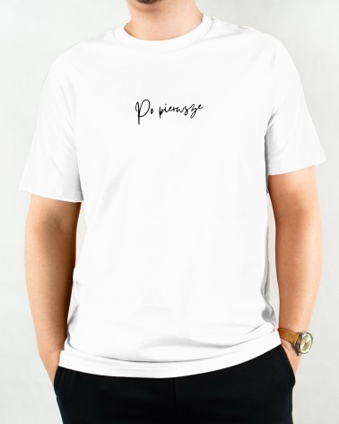 TSHIRT BIAŁY BASIC UNISEX PATRIOCI PO PIERWSZE