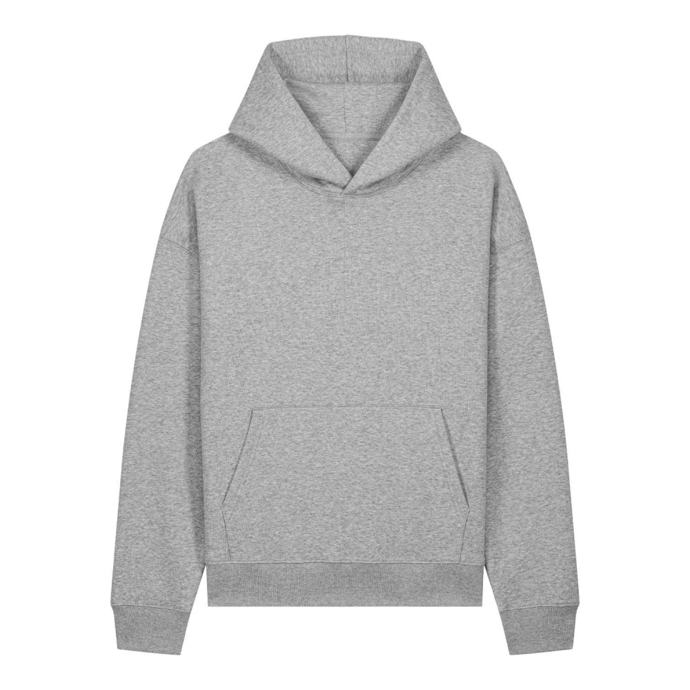 CHILLER - luźna bluza z kapturem unisex - SZARY MELANGE
