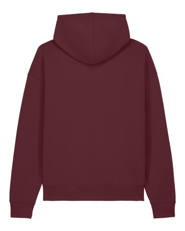 CHILLER - luźna bluza z kapturem unisex - BORDO