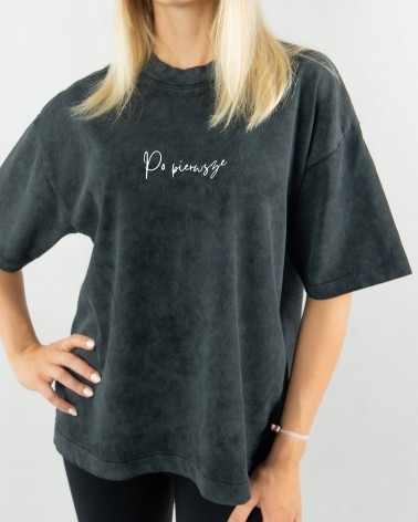 SPRANY CZARNY TSHIRT GRUBY DAMSKI PATRIOCI