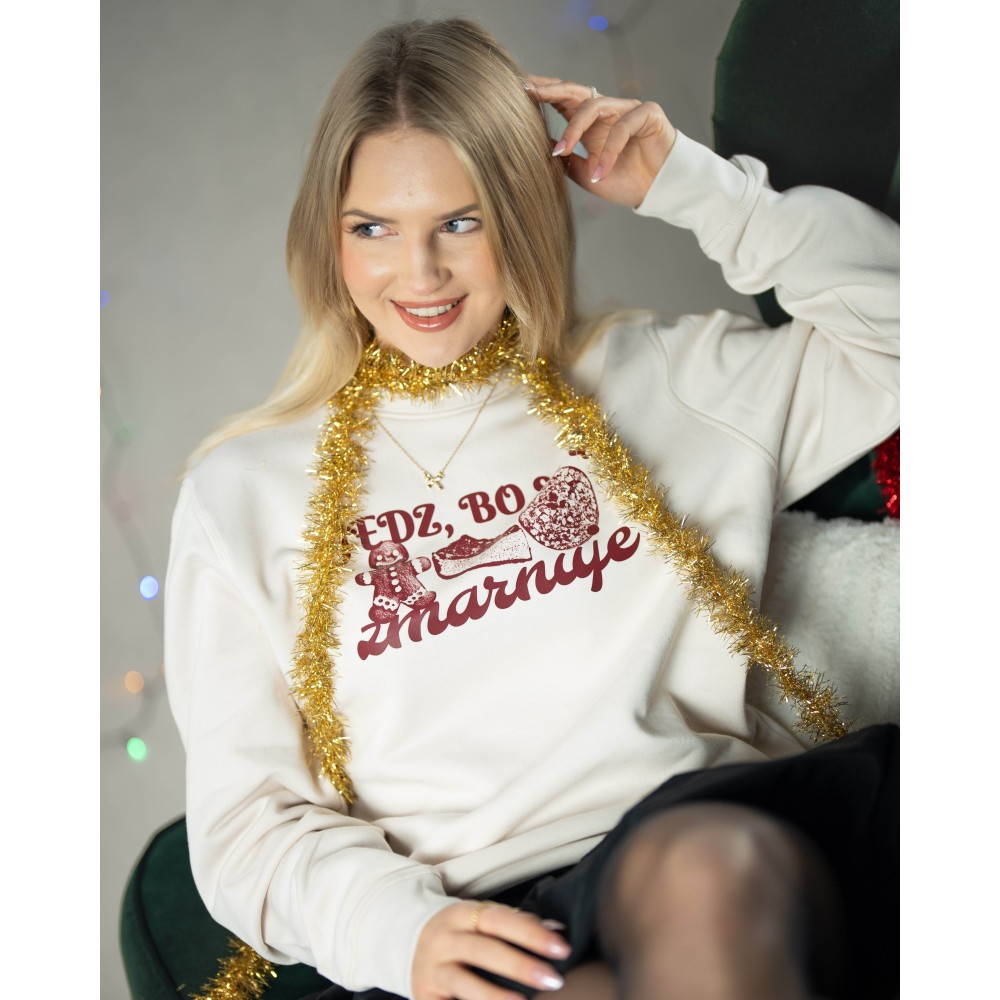 CHRISTMAS CREWNECK - jedz, bo się zmarnuje - UNISEX MEDIUM FIT