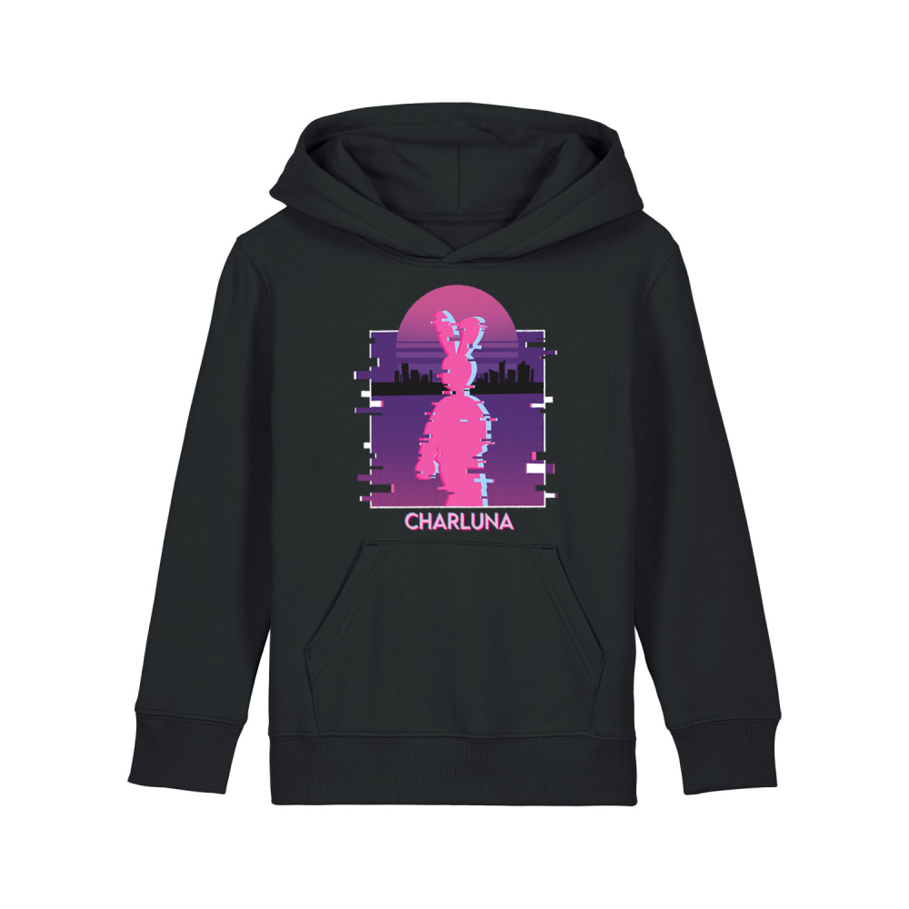 Bluza z kapturem dziecięca CHARLUNA z nadrukiem PIXEL CITY
