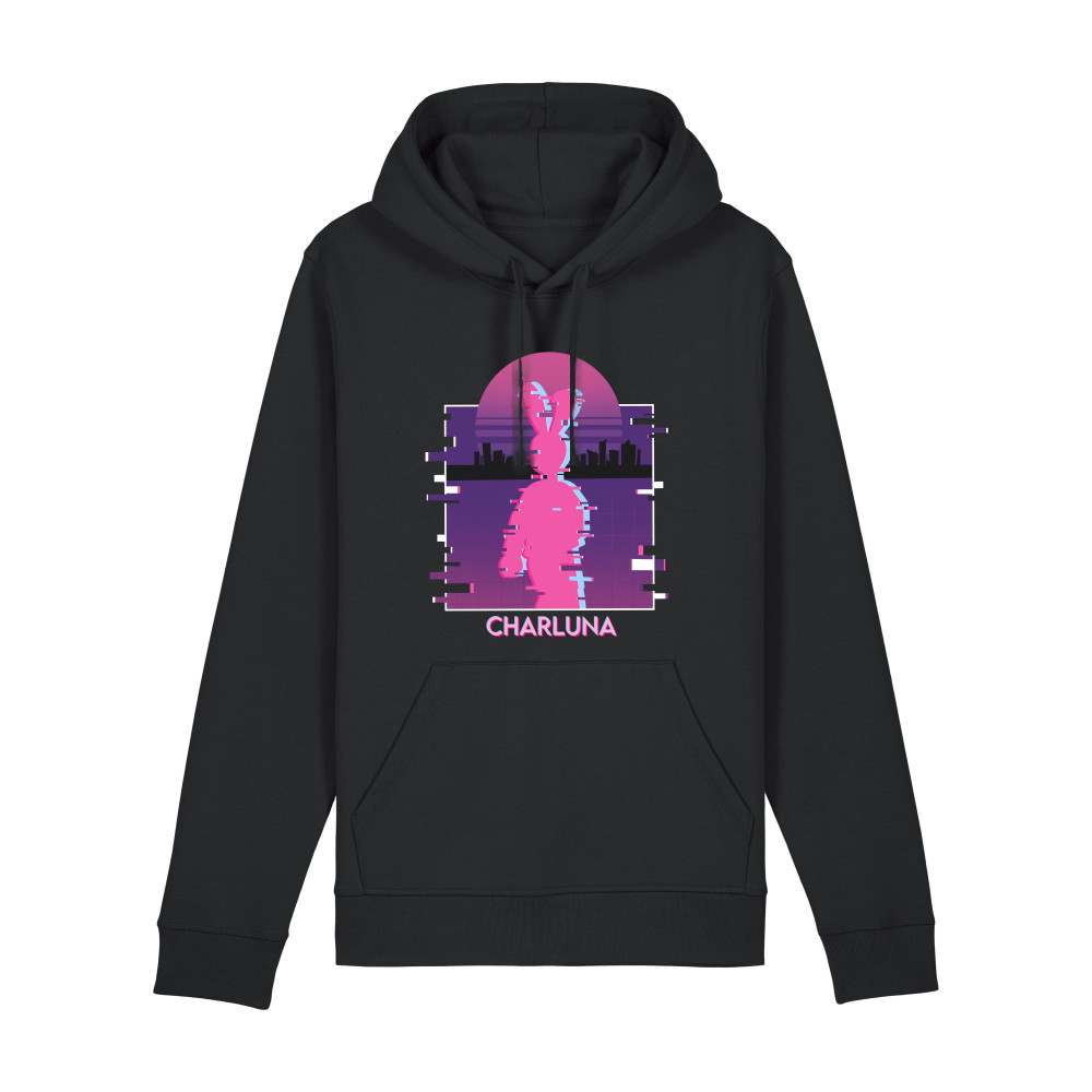 Bluza z kapturem UNISEX CHARLUNA z nadrukiem PIXEL CITY