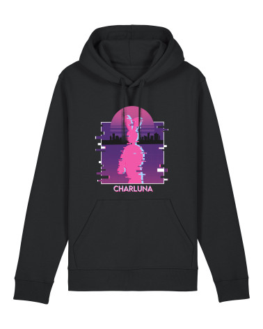 Bluza z kapturem UNISEX CHARLUNA z nadrukiem PIXEL CITY