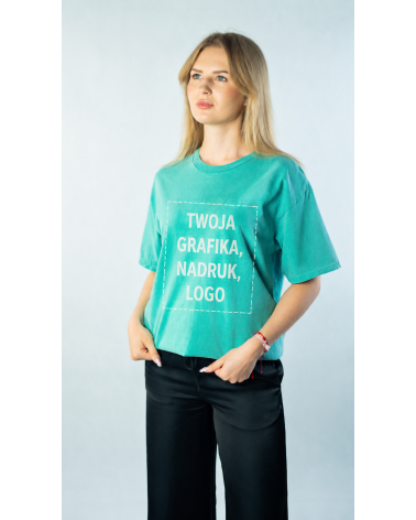 T-shirt z efektem sprania vintage unisex | 100% bawełna