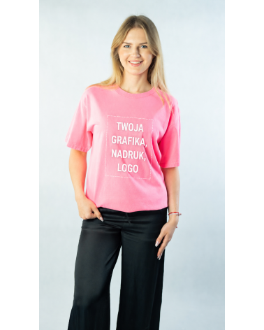 T-shirt z efektem sprania vintage unisex | 100% bawełna
