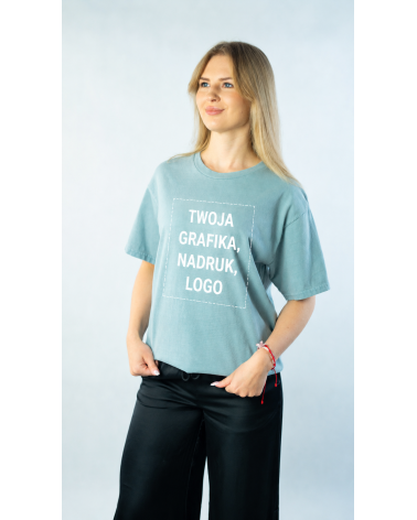 T-shirt z efektem sprania vintage unisex | 100% bawełna