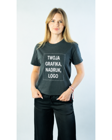 T-shirt z efektem sprania vintage unisex | 100% bawełna