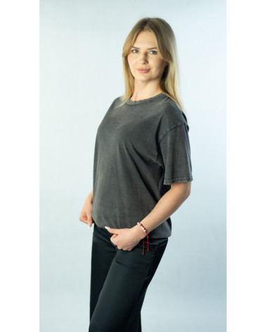 T-shirt z efektem sprania vintage unisex | 100% bawełna