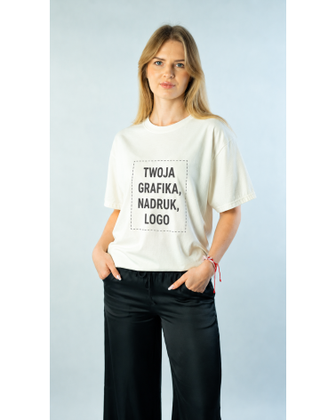 T-shirt z efektem sprania vintage unisex | 100% bawełna