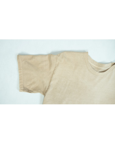 Beżowa koszulka unisex z efektem sprania cold vintage | BOOBY BEIGE