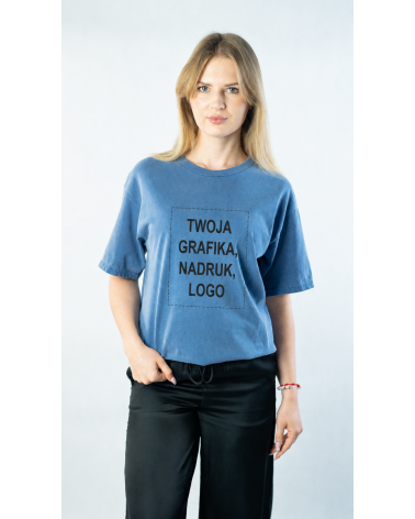 T-shirt z efektem sprania vintage unisex | 100% bawełna