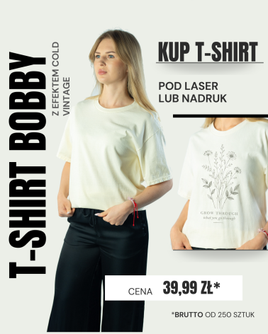 T-shirt z efektem sprania vintage unisex | 100% bawełna