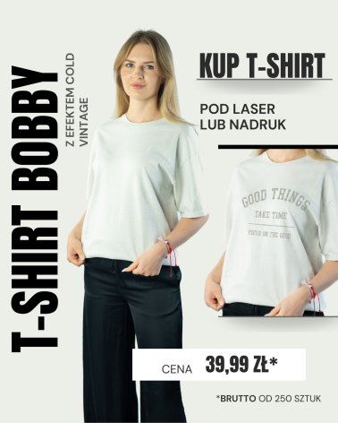 T-shirt z efektem sprania vintage unisex | 100% bawełna