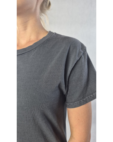 Bazaltowa koszulka unisex z efektem sprania veiss | BOOBY 2.0 BASALT