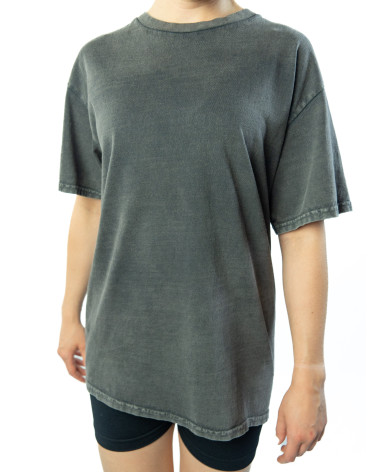 Bazaltowa koszulka unisex z efektem sprania veiss | BOOBY 2.0 BASALT