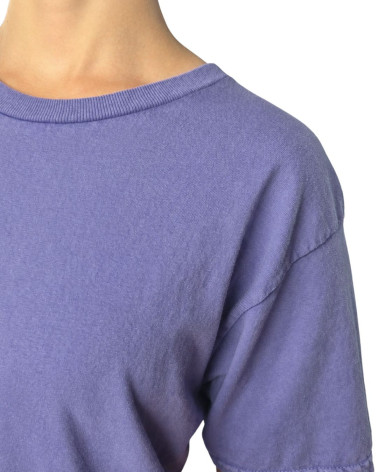Fioletowa koszulka unisex z efektem sprania veiss | BOOBY 2.0 PURPLE