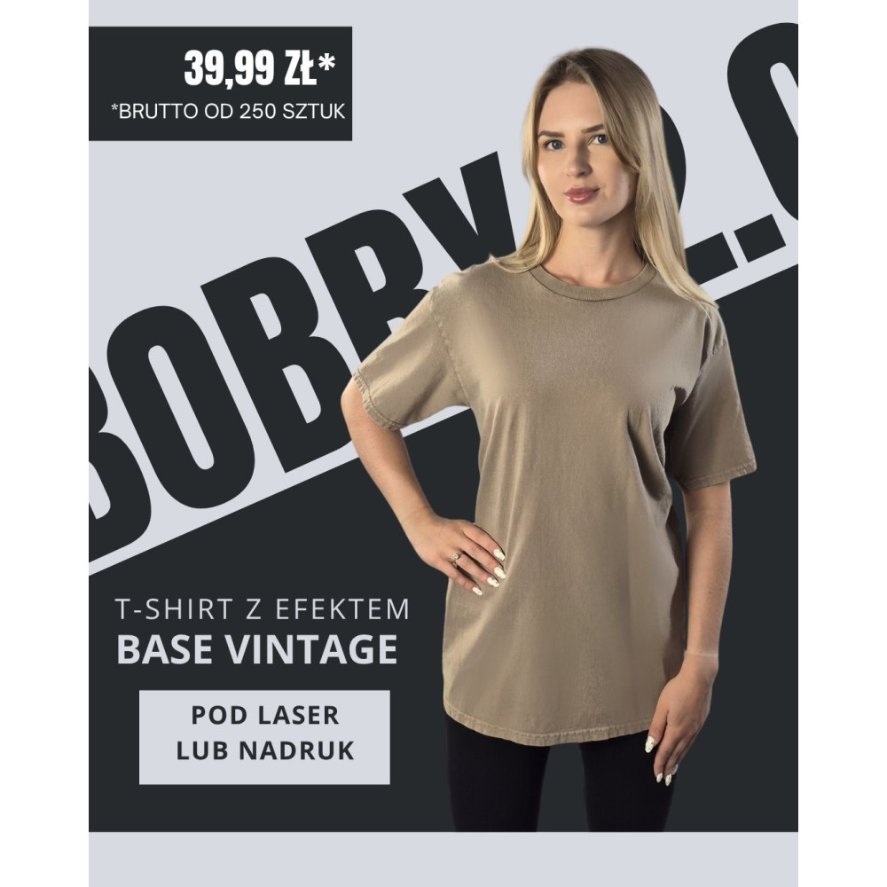 Toffi koszulka unisex z efektem sprania veiss | BOOBY 2.0 TOFFI