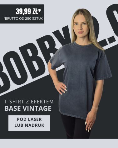 Granatowa koszulka unisex z efektem sprania veiss |BOOBY 2.0 NAVY BLUE