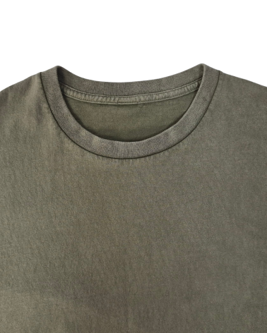 Oliwkowa koszulka unisex z efektem sprania veiss|BOOBY 2.0 OLIVE GREEN