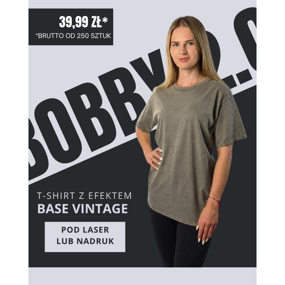 Szara koszulka unisex z efektem sprania veiss | BOOBY 2.0 STONE GREY