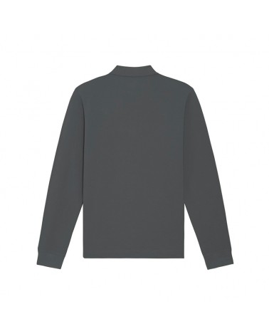 THE UNISEX POLO LONG SLEEVE ANTHRACITE