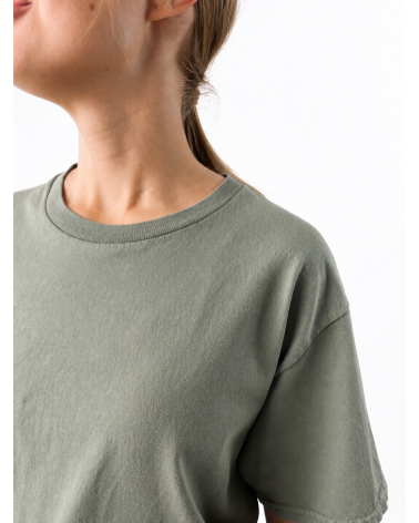 Khaki koszulka unisex z efektem sprania veiss | BOOBY 2.0 KHAKI