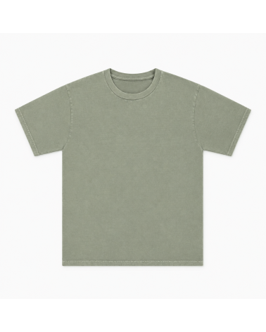 Khaki koszulka unisex z efektem sprania veiss | BOOBY 2.0 KHAKI